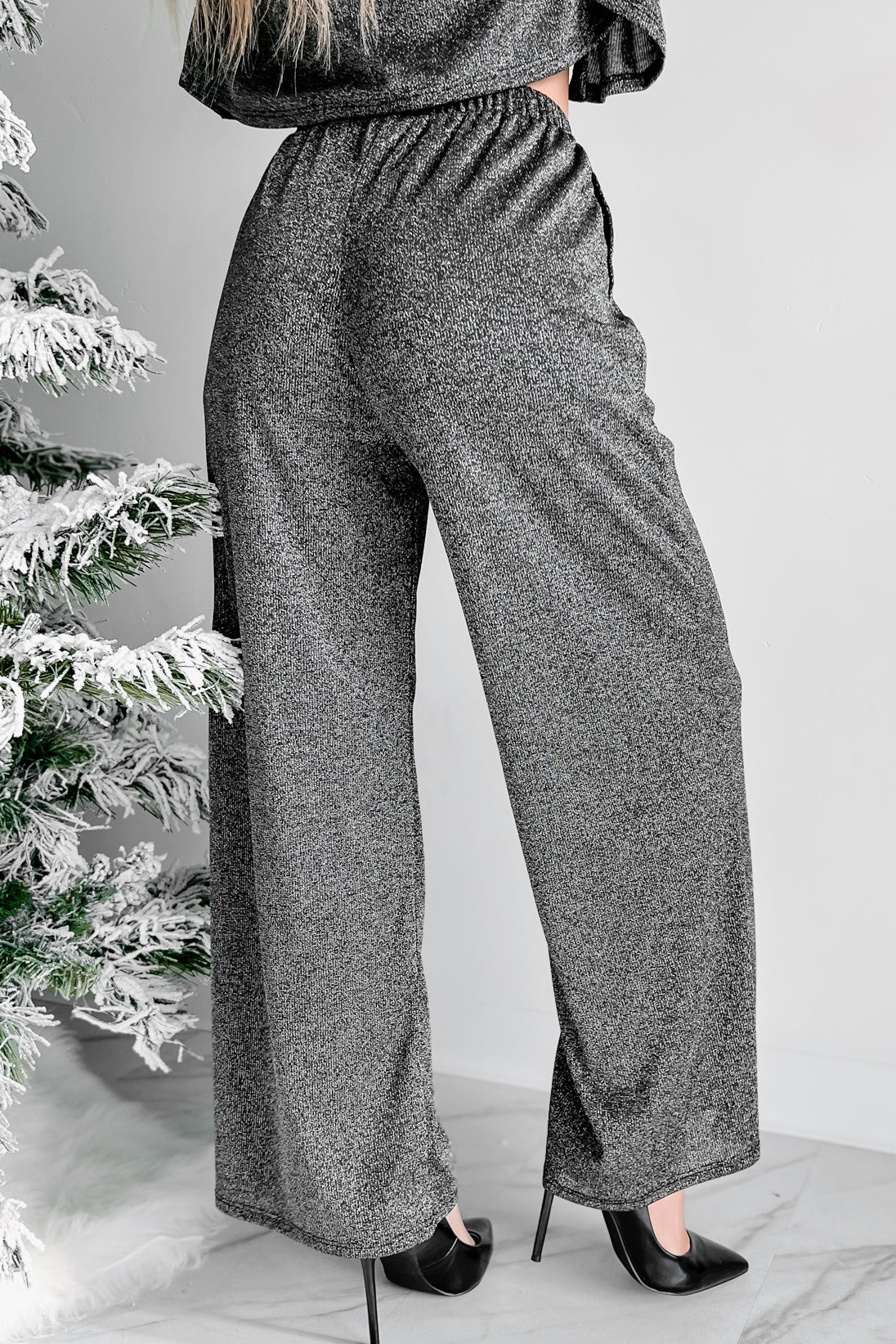 Glitter wide leg outlet pants