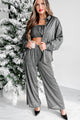 Feel Gifted Glitter Wide Leg Pants (Black) - NanaMacs