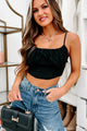 Stated Purpose Ruched Bust Crop Top (Black) - NanaMacs