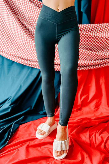 Beautifully Basic Buttery Soft Cross-Over Leggings (Nocturnal Navy ...