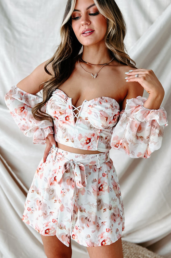 Generous To A Fault Floral Two-Piece Set (Orange) - NanaMacs