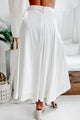 Modest Mindset Belted Midi Skirt (Ivory) - NanaMacs