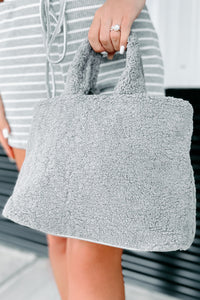 Handle My Own Sherpa Handbag (Grey) - NanaMacs