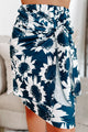 Get Together Floral Two Piece Skirt Set (Navy) - NanaMacs