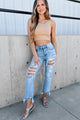 Absolutely Necessary Ribbed Crop Top (Nude) - NanaMacs