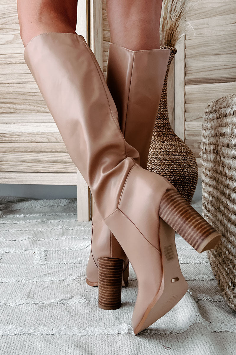 Ramara Faux Leather Billini Knee High Boots (Light Camel Natural) - NanaMacs