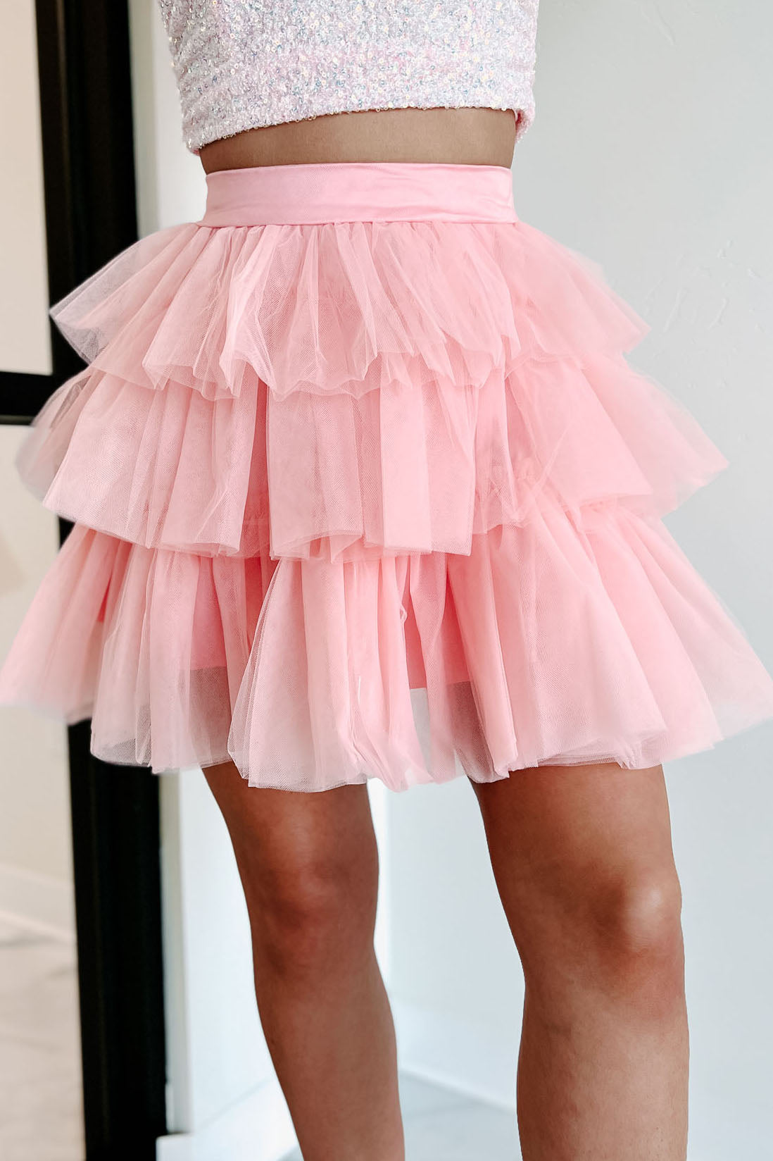 Twirl Your World Layered Tulle Mini Skirt (Pink) - NanaMacs
