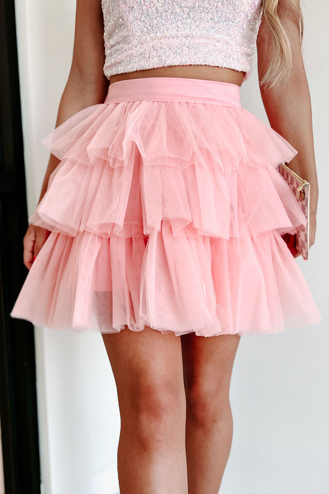 Twirl Your World Layered Tulle Mini Skirt (Pink) - NanaMacs