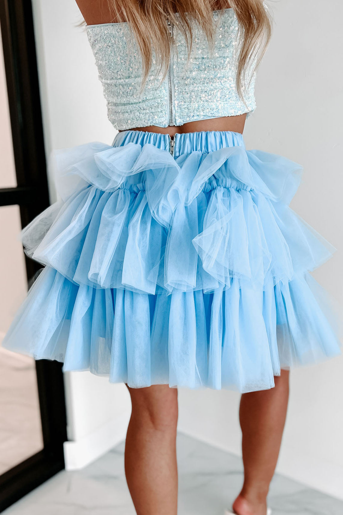Twirl Your World Layered Tulle Mini Skirt (Blue) - NanaMacs