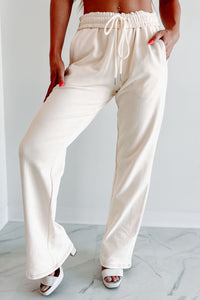 Keeping Casual Wide Leg Pant (Cream) - NanaMacs