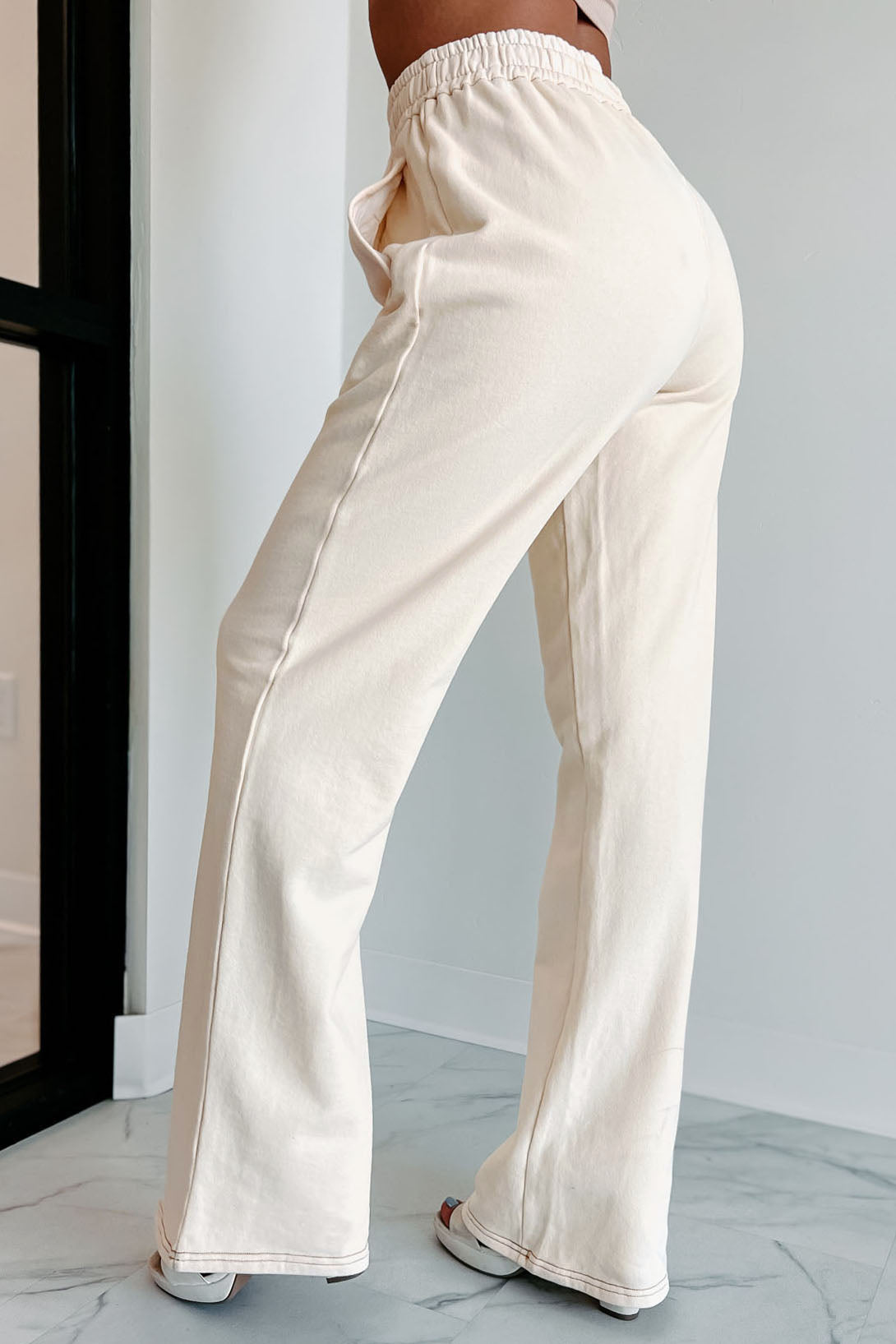 Keeping Casual Wide Leg Pant (Cream) - NanaMacs