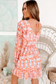 Pleasing To The Eye Kaleidoscope Print Mini Dress (Pink/Orange Multi) - NanaMacs