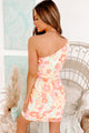Cheerful Sights One Shoulder Floral Mini Dress (Sky Blue/Multi) - NanaMacs
