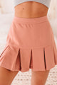 Trend Spotter Pleated Mini Skirt (Dusty Rose) - NanaMacs