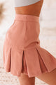 Trend Spotter Pleated Mini Skirt (Dusty Rose) - NanaMacs