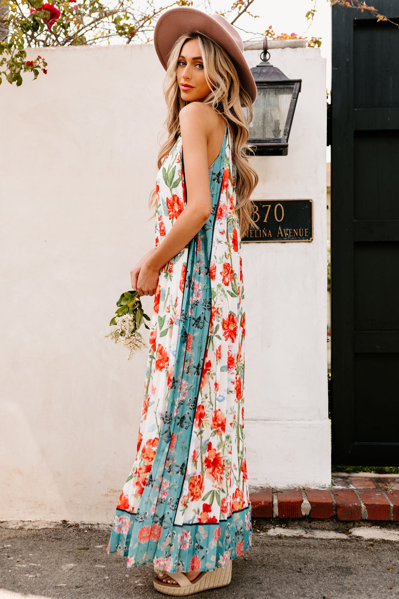 Ivory halter shop maxi dress