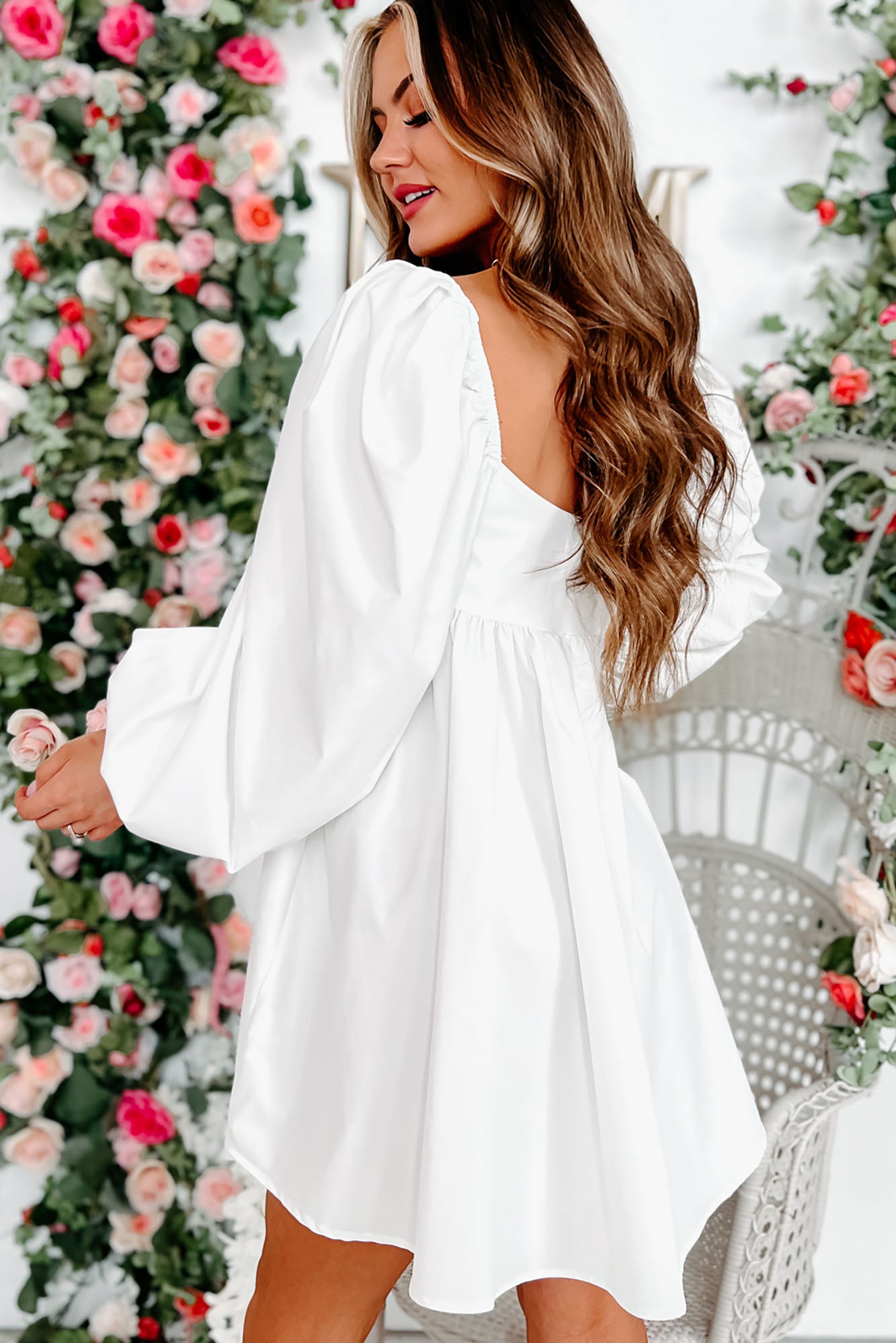 Long sleeve white dress on sale baby