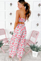 Cheerful Moments Floral Halter Jumpsuit (Ivory Multi) - NanaMacs