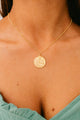 Aquarius Coin Necklace (Gold) - NanaMacs