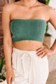 Bold Behavior Knitted Tube Top (Teal) - NanaMacs