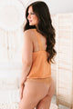 New Destinations Lace-Trimmed Bodysuit (Orange) - NanaMacs