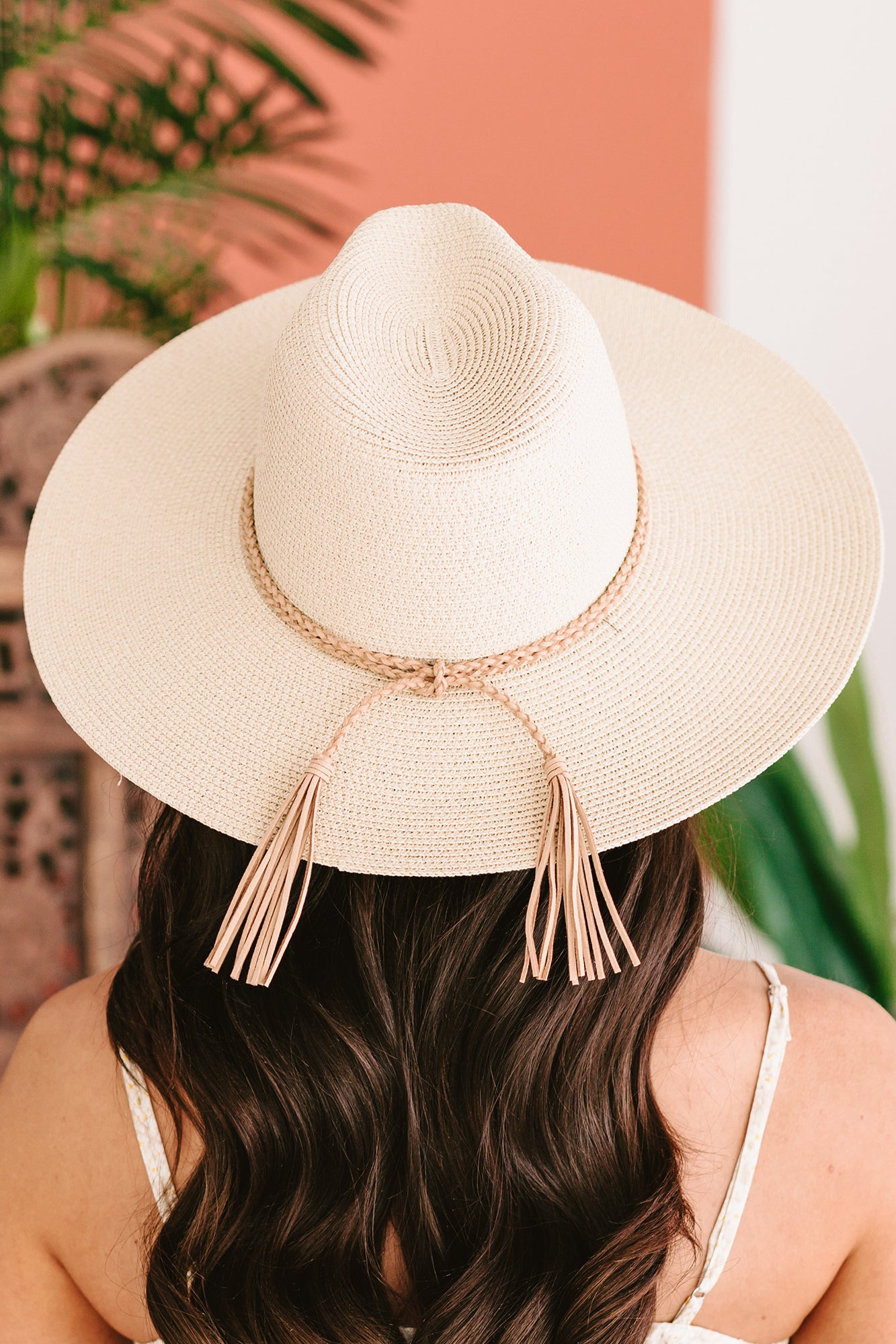 Shaded Style Wide Brim Woven Sun Hat (Ivory) - NanaMacs