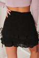 All The More Charming Ruffle Skirt (Black) - NanaMacs