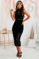 Easy Elegance Lace Midi Dress (Black) - NanaMacs