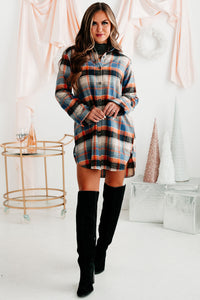 Forever Dreaming Lightweight Plaid Shacket (Orange) - NanaMacs