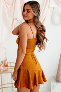 Beautiful Sound Tiered Ruffle Dress (Ginger) - NanaMacs