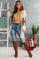 Leave It To Fate Open Front Knitted Cardigan (Ivory/Mustard) - NanaMacs