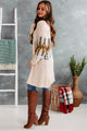 Leave It To Fate Open Front Knitted Cardigan (Ivory/Mustard) - NanaMacs