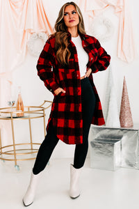 Make Plaid Happen Buffalo Plaid Coat (Red/Black) - NanaMacs