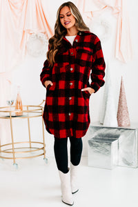 Make Plaid Happen Buffalo Plaid Coat (Red/Black) - NanaMacs