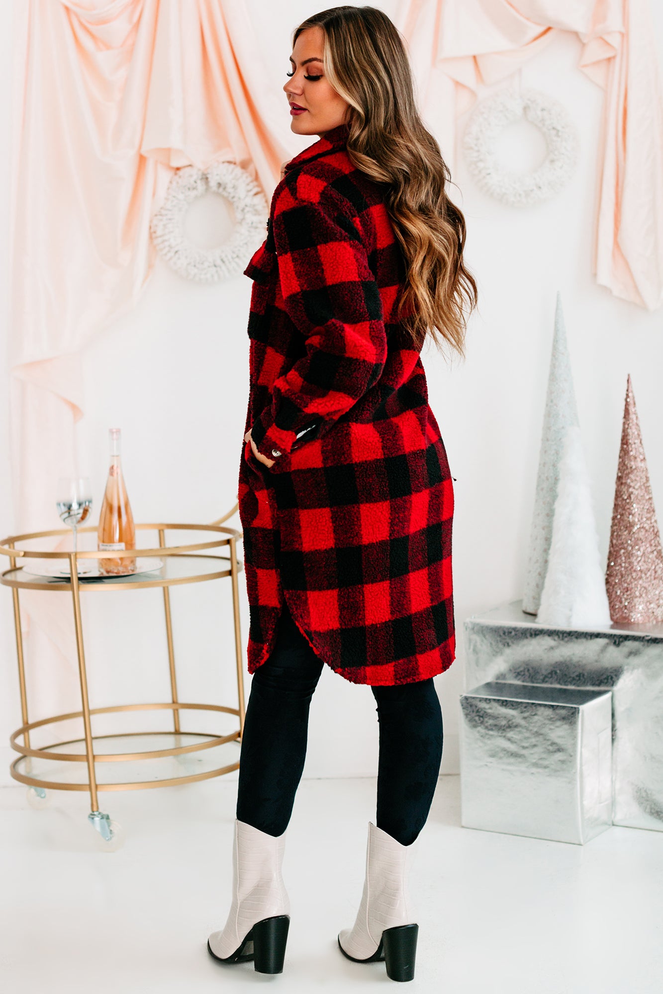 Make Plaid Happen Buffalo Plaid Coat (Red/Black) - NanaMacs