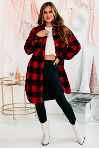 Make Plaid Happen Buffalo Plaid Coat (Red/Black) - NanaMacs