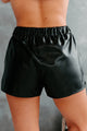 Vienna Faux Leather Shorts (Black) - NanaMacs