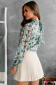 Scope Of Interest Long Sleeve Floral Bodysuit (Olive/Blue) - NanaMacs
