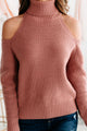 Marvelous Mauve Cold Shoulder Sweater (Mauve) - NanaMacs