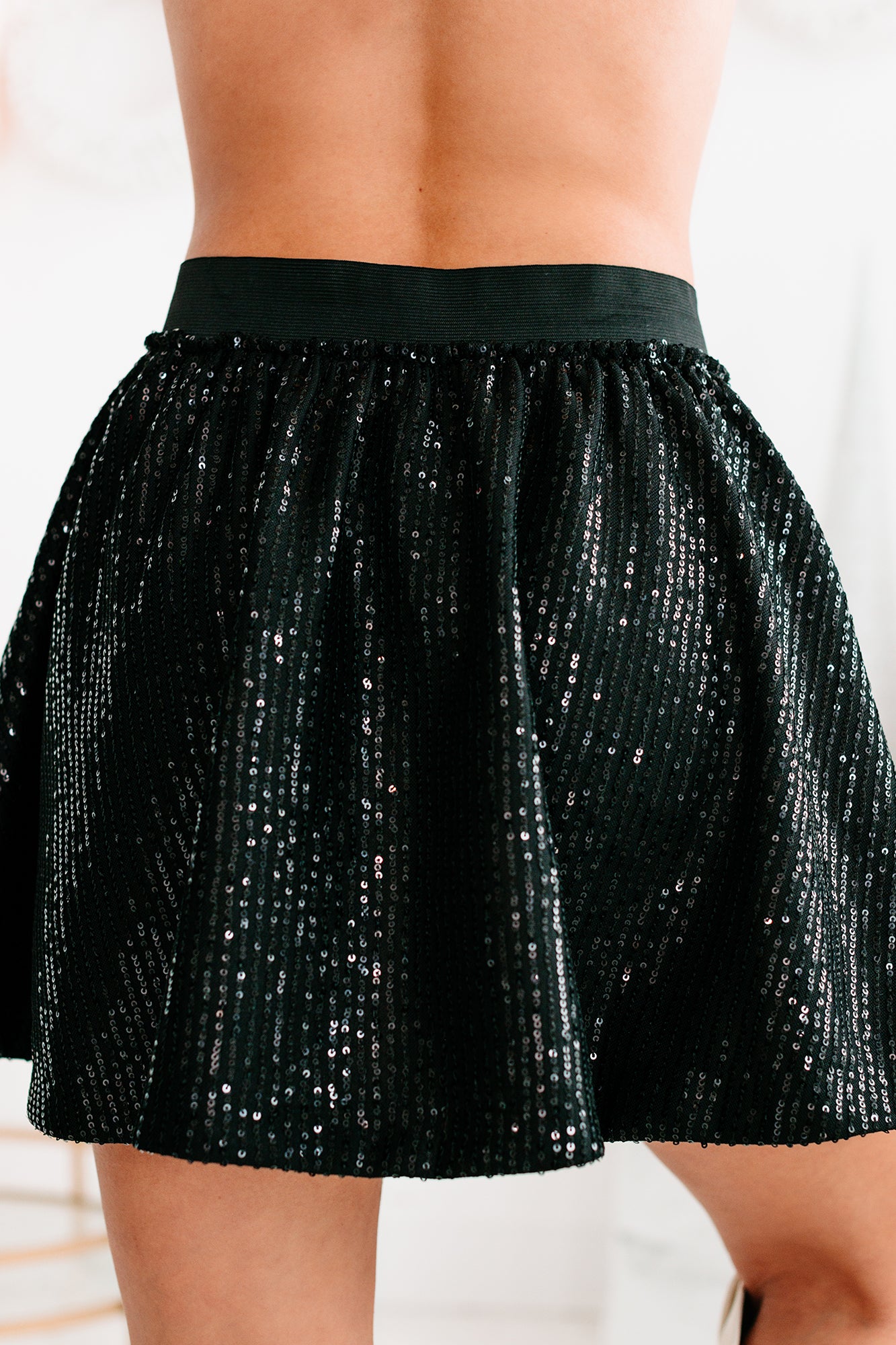 Diva Days Sequin Skater Skirt Black NanaMacs