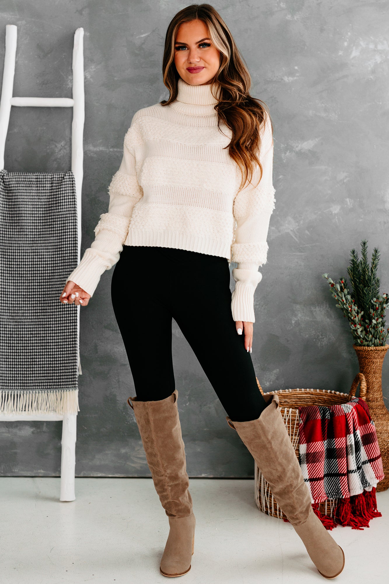 Textured on sale turtleneck sweater