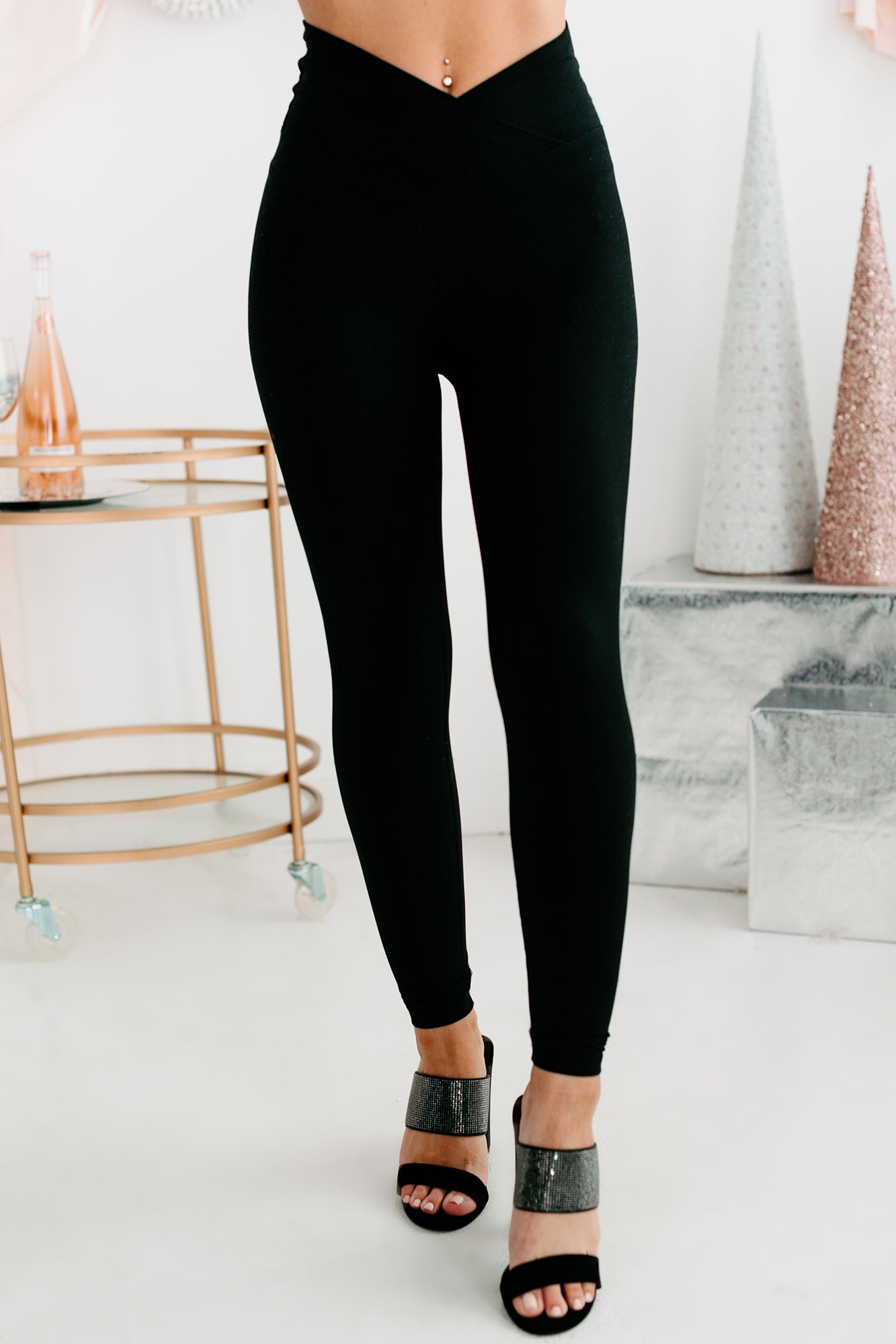 Essential Black Cotton Jersey High Leggings | PrettyLittleThing USA