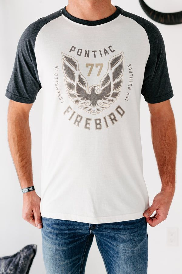 "Firebird" Mens Graphic Tee (Dove White/Black) - NanaMacs