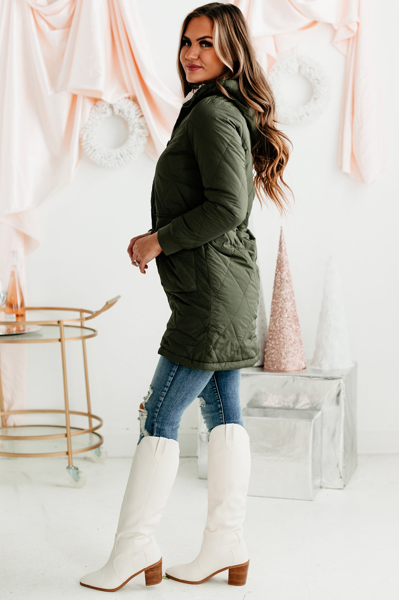 Winterized & Stylized Reversible Coat (Olive/Natural) - NanaMacs