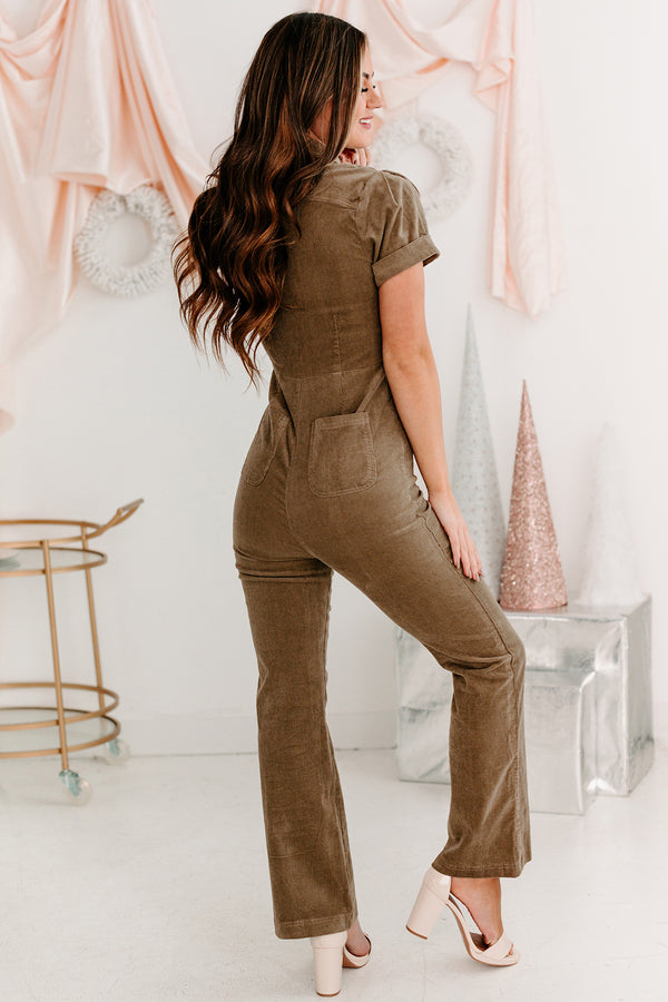 Out Of Sight Corduroy Jumpsuit (Light Brown) - NanaMacs