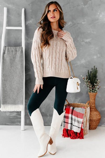 Etta Oversized Cable Knit Sweater (Oatmeal) - NanaMacs