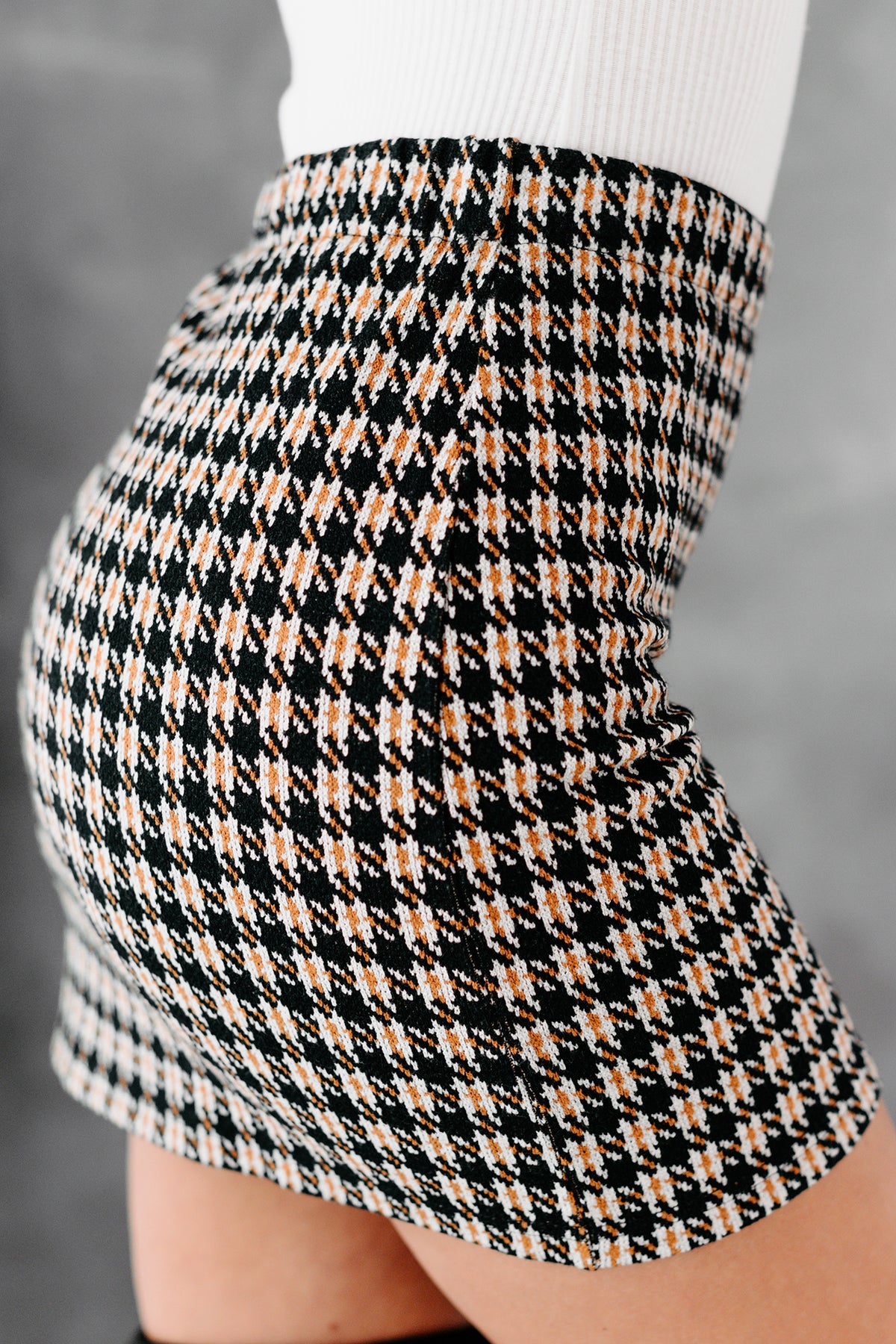 Style Session Plaid Stretch Knit Mini Skirt (Black) · NanaMacs