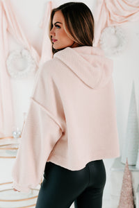 Destined To Be Different Oversized Fleece Hoodie (Pale Pink) - NanaMacs