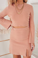Midday Outings Knit Two Piece Set (Dusty Peach) - NanaMacs