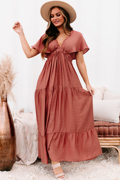 Enduring Love Tiered Linen Maxi Dress (Sienna) - NanaMacs